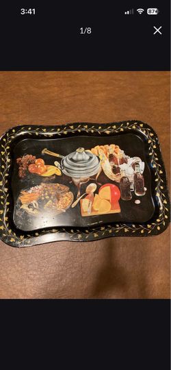 $15-Vintage Black Metal Coca Cola Serving Tray