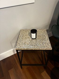 Tile side table.