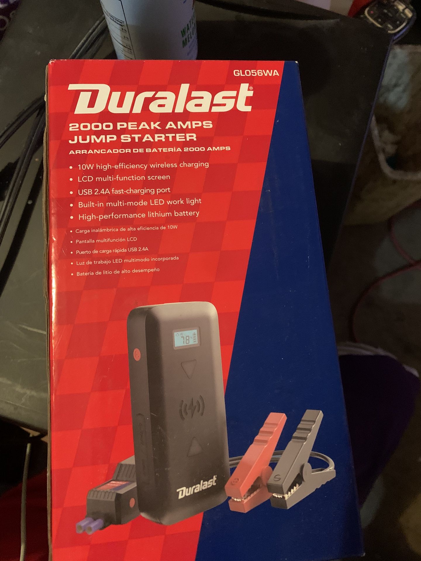 DURALAST 2000 PEAK AMPS JUMP STARTER