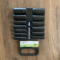 Pittsburgh 1/2" Drive Deep Impact Socket Set Metric, 13 Pc
