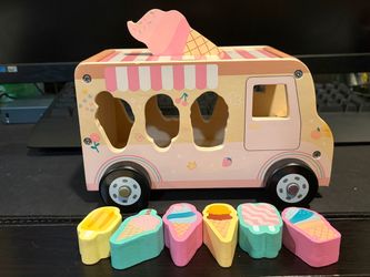 Fisher-Price Wood Ice Cream Truck Shape Sorter Set