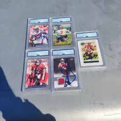 5 PSA Authentic Signed Bucs Cards 