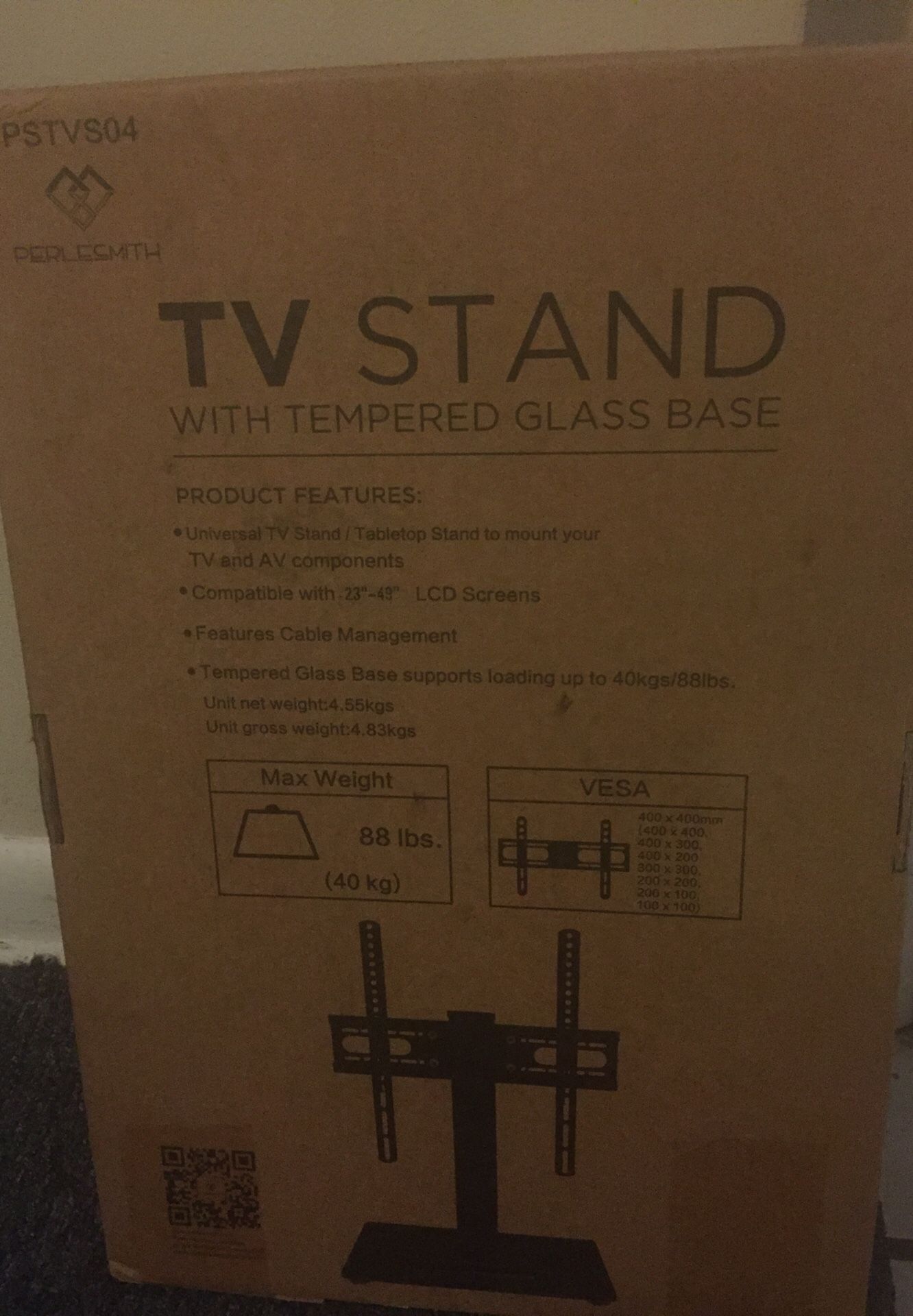 Tv Stand With Tempered Glass Base