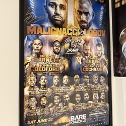 Signed BKFC Event Poster Autographed 