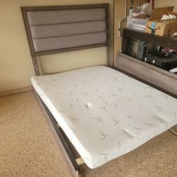 Gently Used Bed Frame Plus Never Used 5" Mattress