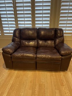 VonKurt Power Leather Reclining Modular Loveseat