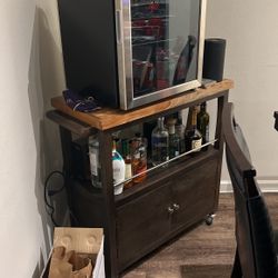 Bar Cart And Fridge 