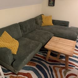 Corduroy L-Shaped Couch