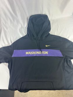 Nike Washington Huskies Performance Hoodie – Black/Purple – Men’s