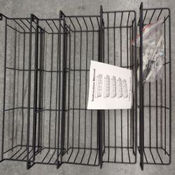 Spice Rack 5 Pack Black Metal Wire