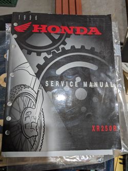 1996 Honda XR250R motorcycle factory service manual