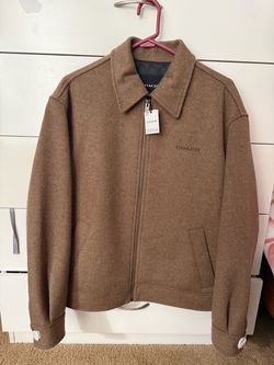 Coach Zip Front Wool Jacket