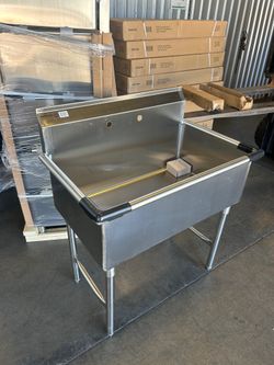 Brand new stainless steel sink NSF super wide single bowl utility sink 