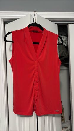 Tahari Women’s Tank Top, size medium, bright red