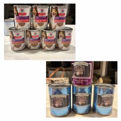 11 -  12.5 oz cans of Blue Buffalow & Hills Science Diet Wet Dog Food