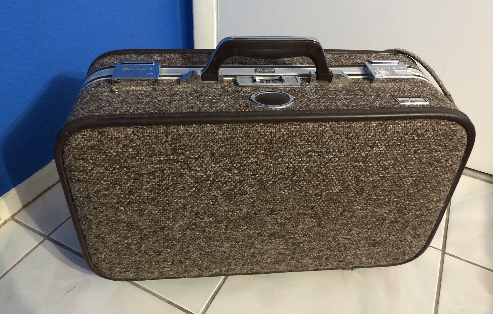 Amelia Earhart Tweed Vintage Luggage 