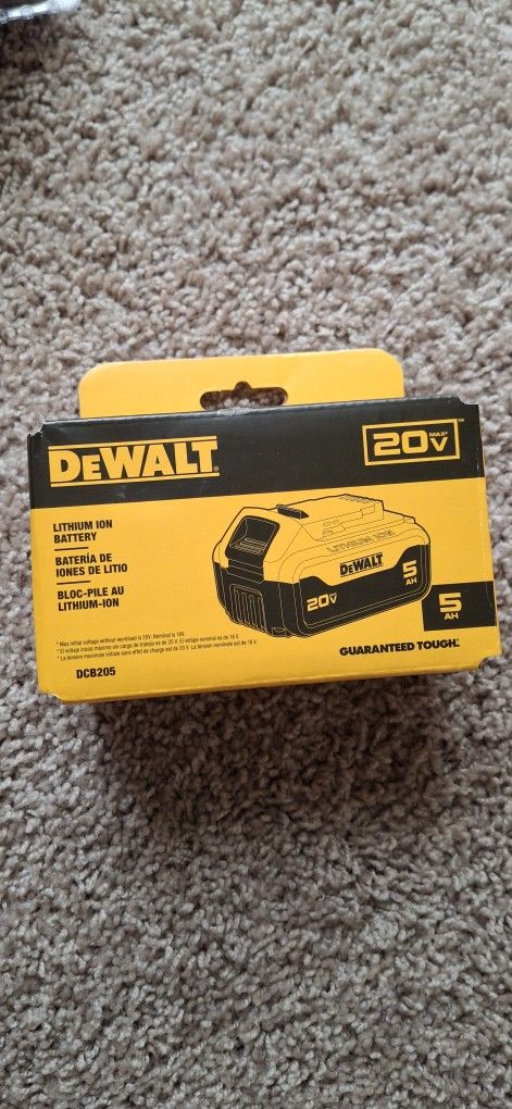 Brand New Dewalt 20v Battery 5.0 Sealed Box