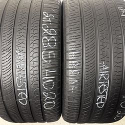2 Tires 285 40 20 Pirelli P Zero No Repairs