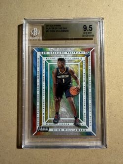 2019-20 Panini Player of the Day Zion Williamson RC Rookie #51 Pelicans BGS 9.5
