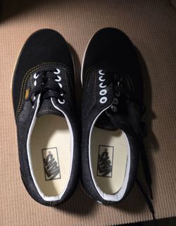 Vans Era Black Suede-Denim Shoes Men US 8.0 Women US 9.5