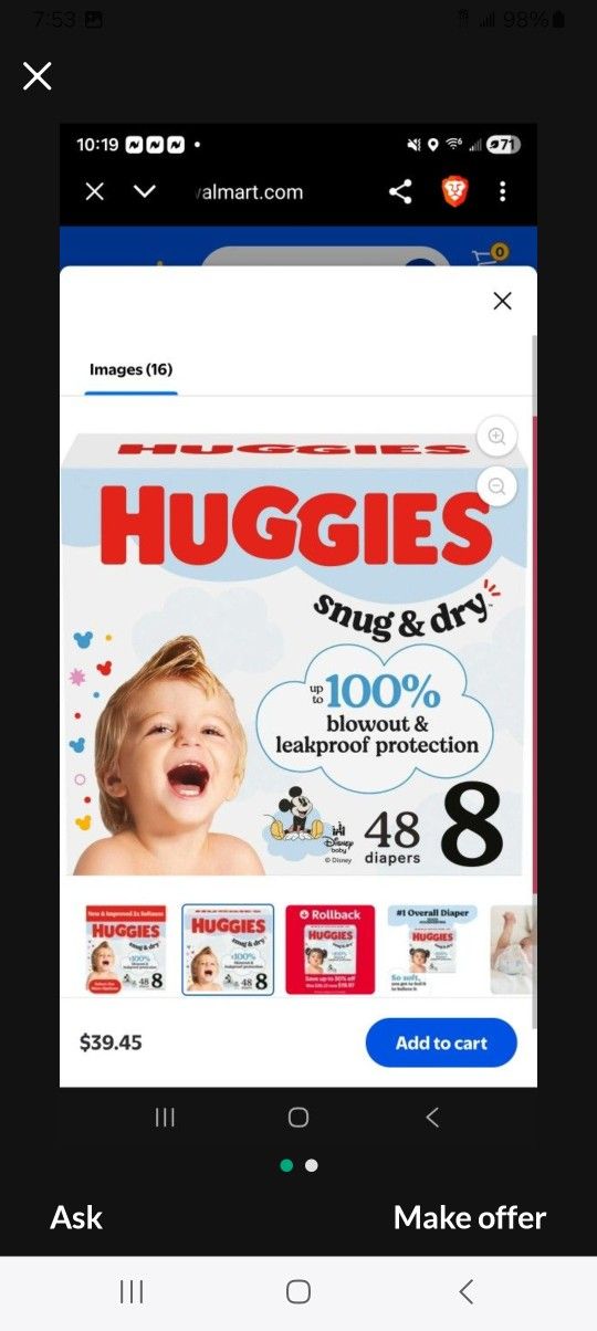 HUGGIES SIZE 8 $35