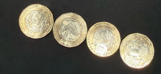 Monedas 20 pesos world cup