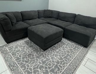 Gray 6 Piece Modular Sectional