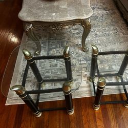 Glass Corner Table 