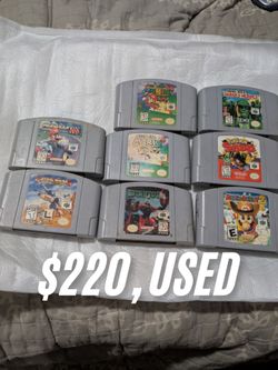 Nintendo 64 Video Game Lot Bundle, all working and authentic