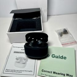 Rechargeable CIC Hearing Aid F20D1 Black Left Right With Case Accessories