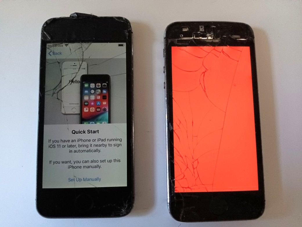 iPhone 5's- Samsung S7 *S5 Needs Screen Repair All Working None Locked selling for parts PRICE FOR ALL