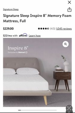 Mattress memory foam full size 8inch with zipped protector