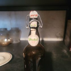 Vintage Grolsch Brown Glass Bottles with Ceramic Flip Tops