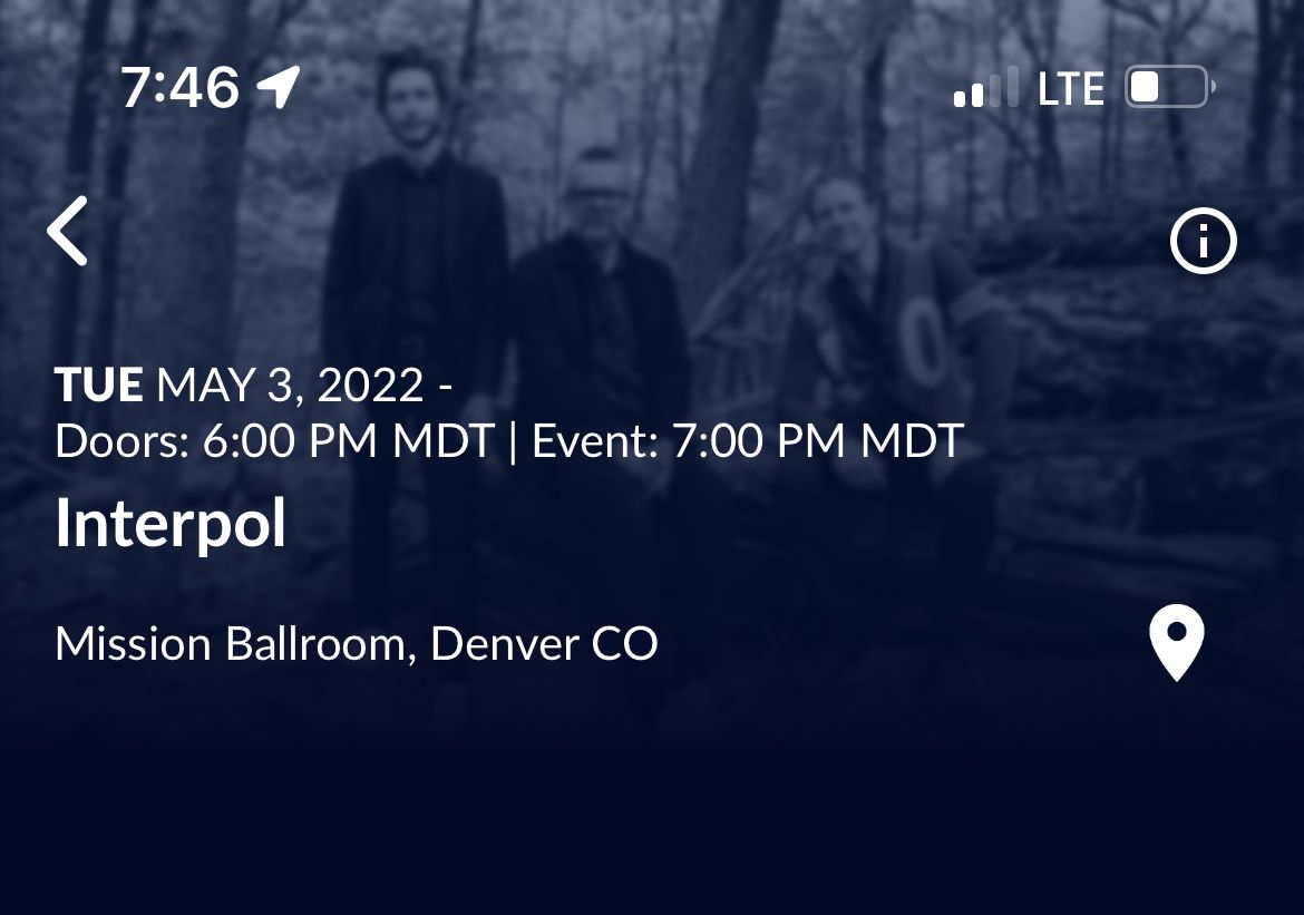 Interpol and Matthew Dear at Mission Ballroom