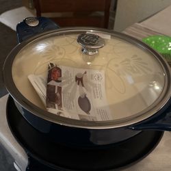 5QT Blue Princess House Pot