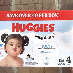 Huggies Snug Dry Size 4/136 Diapers 