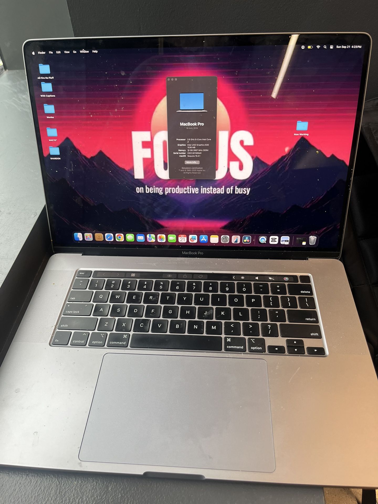MacBook Pro 2019 16gb Ram 16”