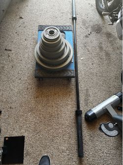 Weights and barbell