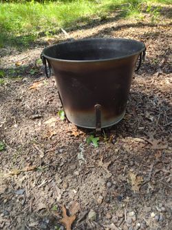 Large Cast Iron Cauldron with Stand