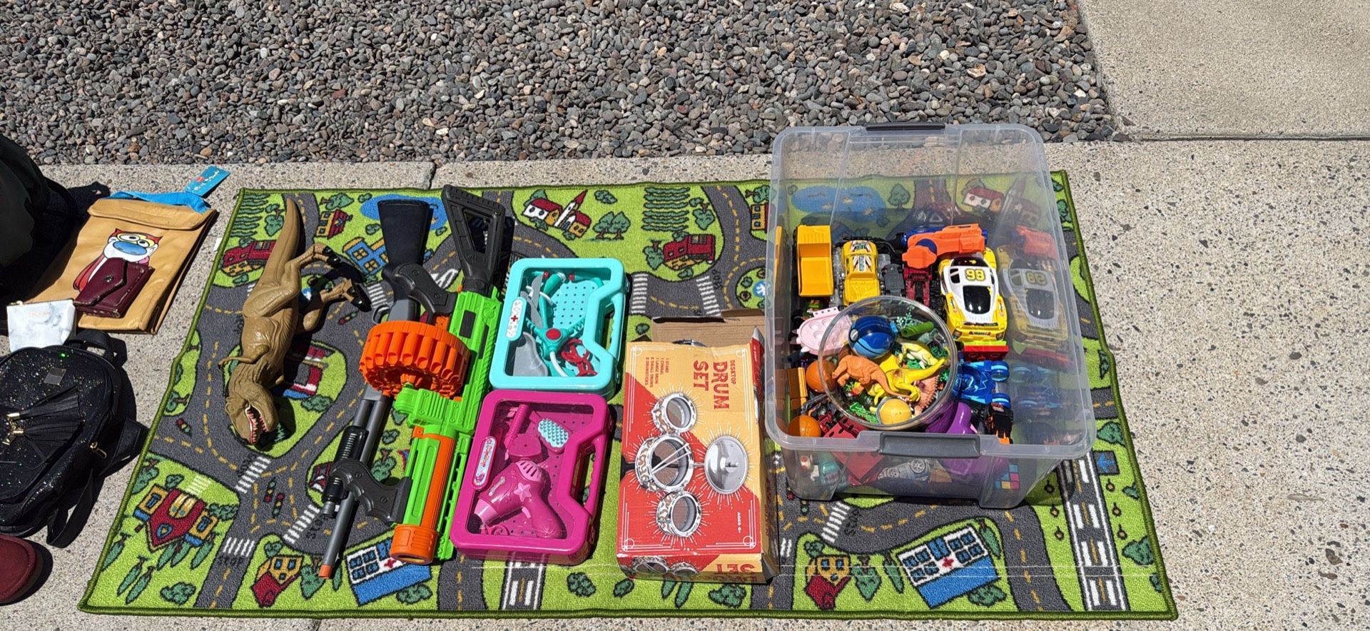 Kids Toys And Car Mat