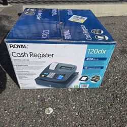 Brand New Open Box Royal Cash Register 120dx 200 PLUs 16 Departments