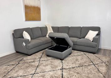 Gray Sectional Couch - Free Delivery