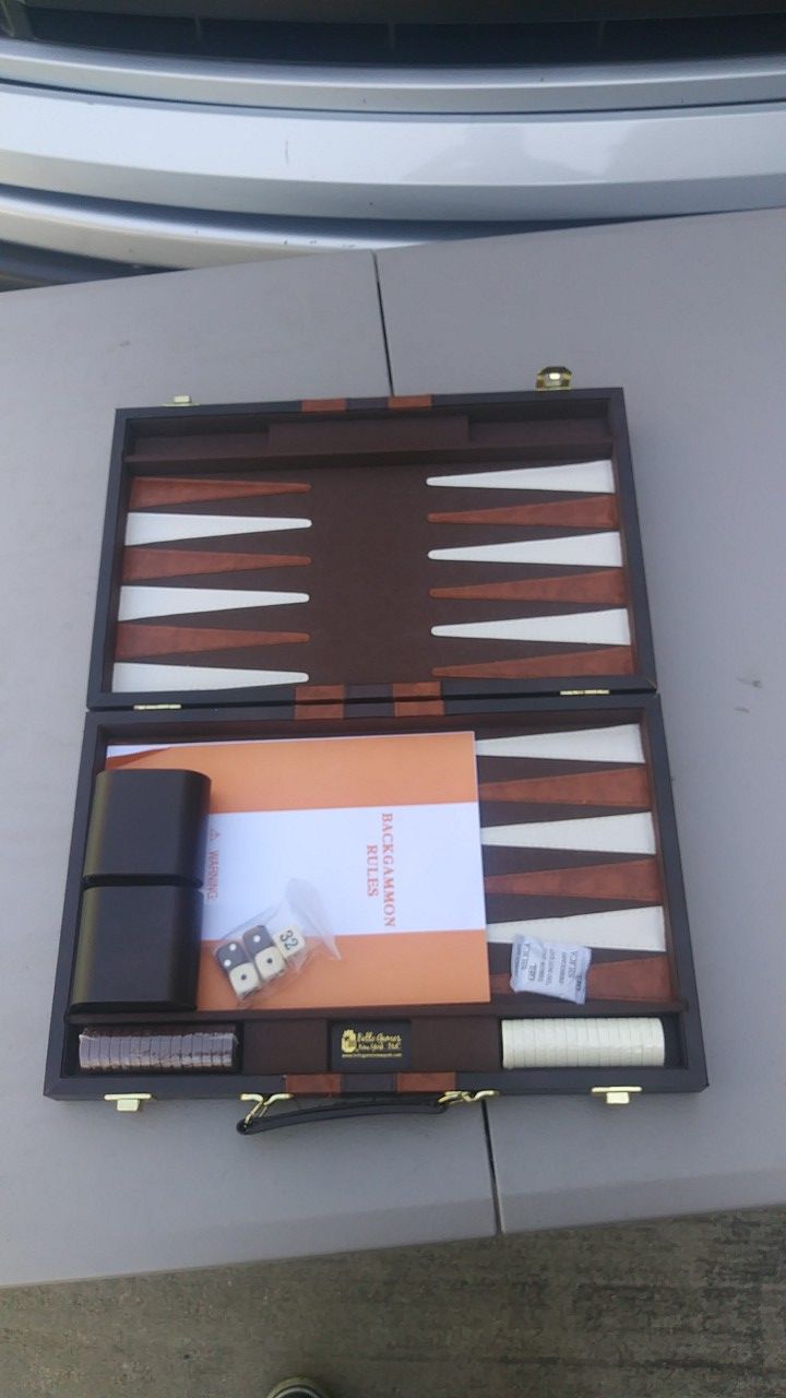 Leather case Backgammon