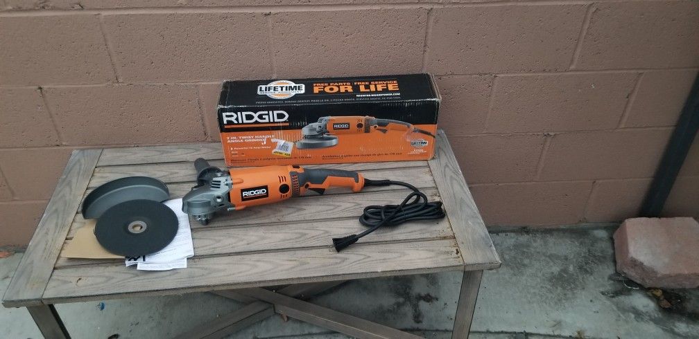 ridgid 7in angle grinder heavy duty 15amp 