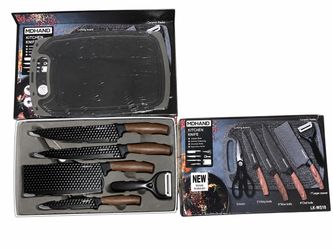 7-Pcs Kitchen Knife Set with Cutting Board