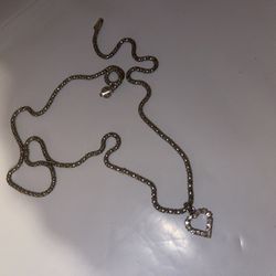 rhinestone heart necklace 