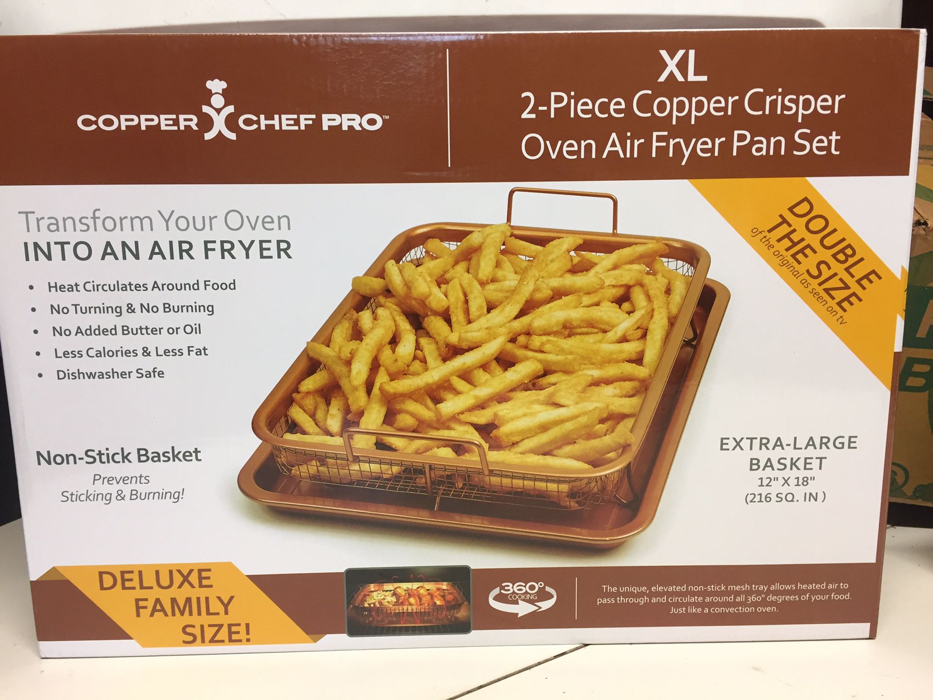 Copper Chef 2 piece air fry cooking pan