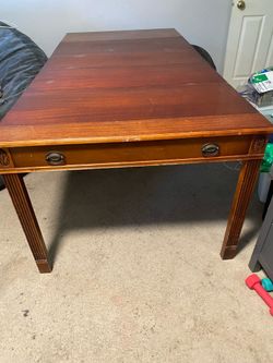 Antique Saginaw Convertible Desk/Dining Table – Solid Wood – Rare Find!