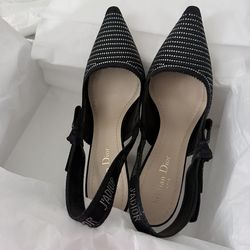 Dior black slingba(heel 10 cm )