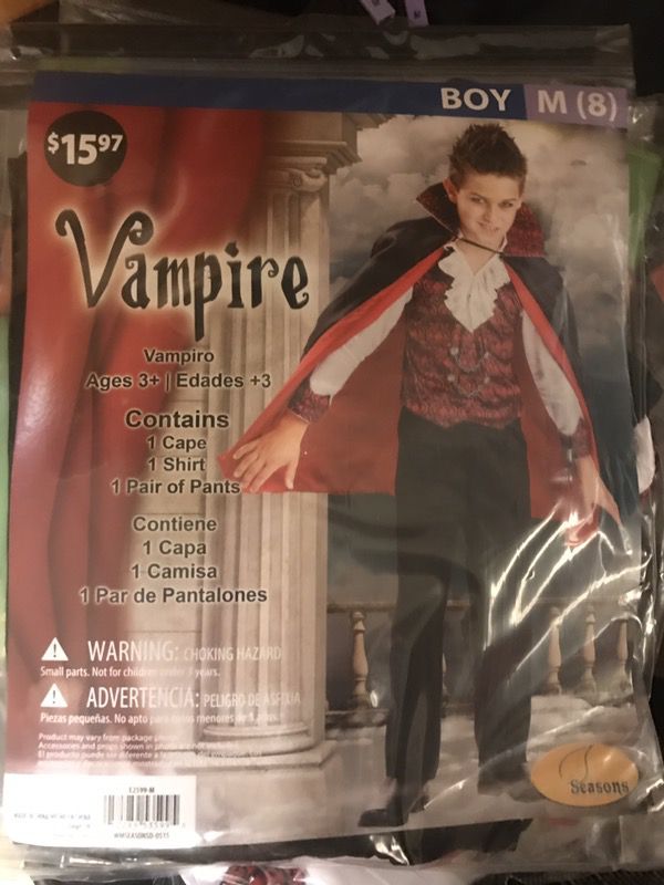 Vampire Halloween costume size 8 new